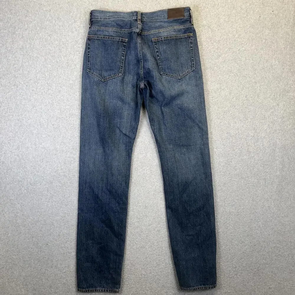 J. Crew The Sutton Men's Size 29x32 Medium Wash Blue Cotton Ankle Jeans
